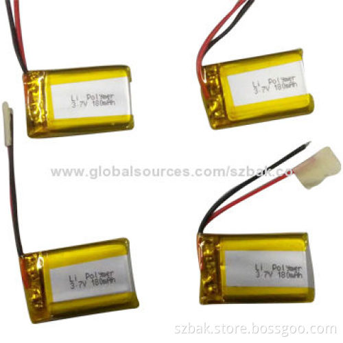 Li-polymer Battery, 502030P, 3.7V 180mAh, for Power Supply